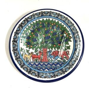 Tree of Life Vibrant Hand Painted 5 in. Plate